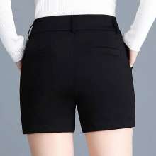 Black ladies shorts female summer 2019 new slim large size high waist Korean version of the mother pants casual pants [DM] (trousers 4)