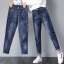 2019 summer new Korean version of the loose thin high waist harem jeans female k572 (trousers 6)