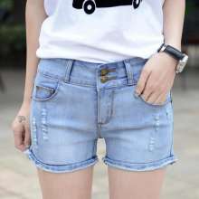 2019 new denim shorts female spring and summer Korean version of the elastic wild self-cultivation fashion thin pants (shoes 14)