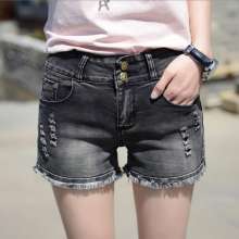 2019 new denim shorts female spring and summer Korean version of the elastic wild self-cultivation fashion thin pants (shoes 14)