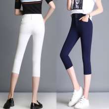 Pants female spring and autumn 2019 new nine pants women's summer thin section leggings wear black feet large size seven pants k856 (trousers 34)
