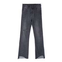 Pants, pencil pants, straight jeans, 2019 casual fashion trend, high waist nine (Pants 42)
