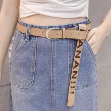 Simple high waist denim skirt 2019 new fashion retro slit skirt [with belt] j425 (trousers 43)