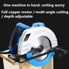 High power 7-inch electric circular saw multi-function portable woodworking saw portable woodworking chainsaw power tools with power cord 13A English plug