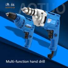 Multi-function double speed reduction industrial power electric drill electric screwdriver adjustable speed domestic hand drill drill 6611 with power cord 13A British plug