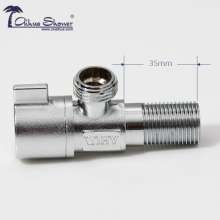 Triangle valve copper hot and cold thickening large flow 4 minutes water stop valve factory direct 2015T