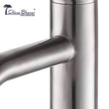 Washbasin faucet 304 stainless steel brushed bathroom hot and cold water faucet factory direct 507AL