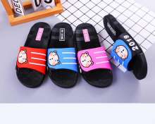 2019 new cute cartoon flat bottom non-slip home word for men and women sandals bath slippers 1901+2
