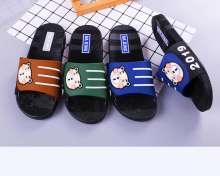 2019 new cute cartoon flat bottom non-slip home word for men and women sandals bath slippers 1901+2