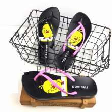 New flip-flops women wear outside the summer flat student slippery feet fashion cartoon beach shoes slippers