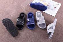 Slippers men's summer plastic non-slip massage home outdoor sandals soft bottom slippers one word drag