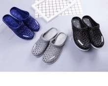 Men's hole shoes imported latex deodorant sandals non-slip baotou beach shoes flat Vietnam rubber sandals and slippers autumn