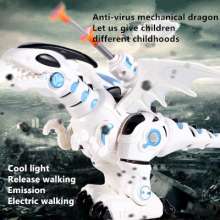 Mechanical dinosaur launching soft bullets walking walking electric animal model simulation dinosaur launching missile children's toys0830A