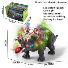 Rongkai Dinosaur 6632 Electric Triceratops Light Simulation Surgery Wholesale Hot Hand Model Children's Toys