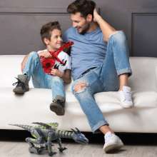 Electric walking dinosaur with light sound effect will walk simulation Tyrannosaurus animal model toy 28306