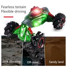 Remote control twisting four-wheel drive climbing car large charging electric drift twisting car toy double-sided special effects car 99002