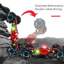 Remote control twisting four-wheel drive climbing car large charging electric drift twisting car toy double-sided special effects car 99002