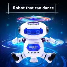 New space dancing electric robot air dancing electric robot 360 degree rotating light music toy 444