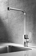 Aihuashower factory direct drawing brushed kitchen basin stainless steel hot and cold 304 faucet home improvement building materials 332L