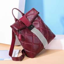 Backpack Ms. 2019 New Korean version of the wild tide backpack bag soft leather casual fashion travel (bag 3)