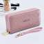 Wallet female 2019 new simple wallet female long wrist bag double zipper large capacity mobile phone bag FJ (bag 6)