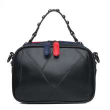 Bag female 2019 new wave Korean fashion small bag shoulder messenger bag wild ins in the air network red small black bag (bag 11)