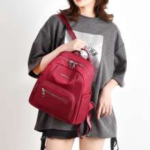 2019 new fashion women's bag tide wild Oxford cloth backpack Korean version of the simple large-capacity travel backpack (bag 22)