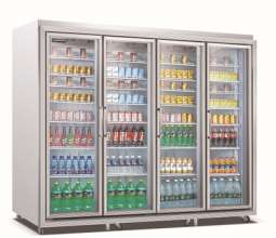 Four-door beverage cabinet fresh cabinet beverage display cabinet supermarket beverage cabinet convenience store freezer beer cabinet