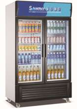 Refrigerated vertical refrigerator display cabinet supermarket beverage cabinet convenience store freezer storage cabinet double door beverage cabinet display cabinet