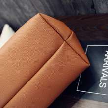 Big bag new women's shoulder bag solid color casual handbags wild PU child bag (bag 30)