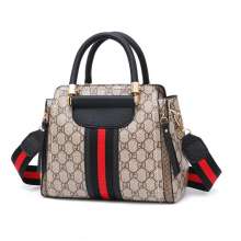 New women's bag handbag retro Hong Kong style shoulder bag contrast color Messenger bag ins super fire handbag Tote bag k366 (bag 33)