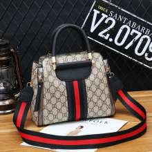 New women's bag handbag retro Hong Kong style shoulder bag contrast color Messenger bag ins super fire handbag Tote bag k366 (bag 33)