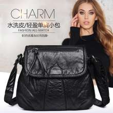 Female bag 2018 new fashion single shoulder diagonal small bag washed leather soft leather wild ladies mini bag tide i529 (bag 34)