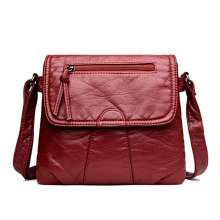Female bag 2018 new fashion single shoulder diagonal small bag washed leather soft leather wild ladies mini bag tide i529 (bag 34)