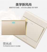 捷波朗旗舰店香槟拉丝金墙壁插座86型面板家用墙壁开关插座