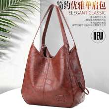 Female bag 2018 new shoulder bag mother bag European and American fashion handbag splicing large bag multi-layer bag i925 (bag 44)