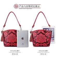 Shell bag portable Messenger bag retro color Chinese style small bag simple fashion wild female bag small square bag k687 (bag 48)