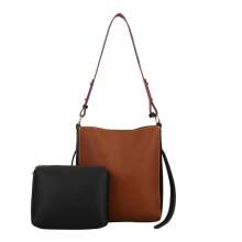 [Children's bag] 2019 new fashion contrast color slung large capacity autumn and winter shoulder simple ins super fire bucket bag (bag 60)