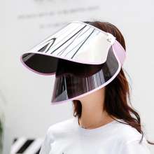 [New Sun Hat] Sunscreen UV Sun Hat Men and Women Cover Face Summer Electric Car Bike Sun Hat BYZ-6 (Hat 1)