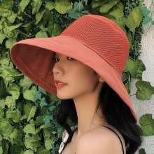 Summer breathable sunscreen big hat cross-country ladies cotton fisherman hat travel anti-UV sun hat (hat 3)