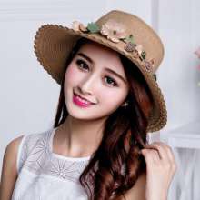 Korean version of the summer sun hat UV protection sun hat ladies wreath cool sunscreen beach hat straw hat (hat 5)
