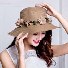 Korean version of the summer sun hat UV protection sun hat ladies wreath cool sunscreen beach hat straw hat (hat 5)