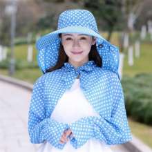 [New Sunscreen Set] 2019 Summer Sun Hat Women's Sleeve Shawl Sun Protection Clothing Cover Face Mask Big Sun Visor Korean Fashion XFMY-39 (Hat 7)