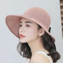 2019 hat ladies summer straw hat wild holiday fisherman hat outdoor beach sun hat seaside sun hat (hat 10)