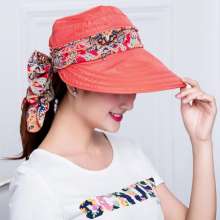 UV protection caps women's driving hat flower cloth cover face summer big sunscreen folding zipper outdoor hat (hat 13)