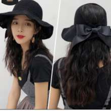 2019 new sun hat collapsible straw hat empty top hat visor female summer bow paste travel out wild j279 (hat 16)