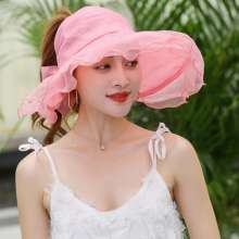 2019 spring and summer new mesh empty top sun hat ladies visor atmosphere big sun hat female outdoor sun hat BRFS-6 (hat 19)