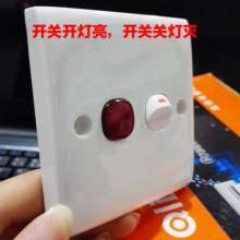 220V10A single button switch with power indicator type 86 switch panel
