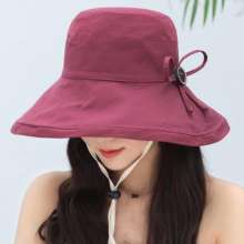 2019 simple new solid color fisherman hat Korea big hat visor casual wild sun hat (hat 23)