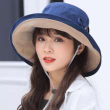 2019 simple new solid color fisherman hat Korea big hat visor casual wild sun hat (hat 23)